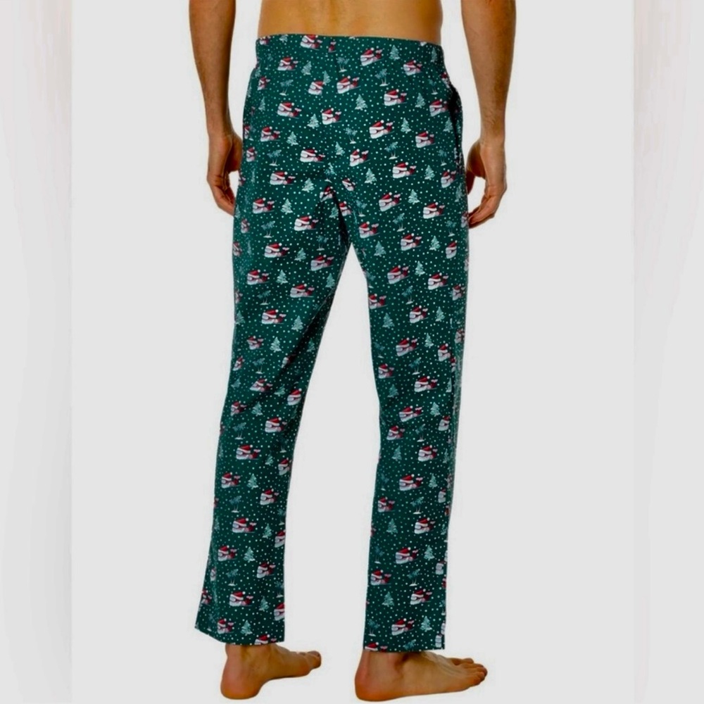 Vineyard Vines Skis and Trees Green Printed Stretch Lounge Pants Size L Unisex - Picture 4 of 14